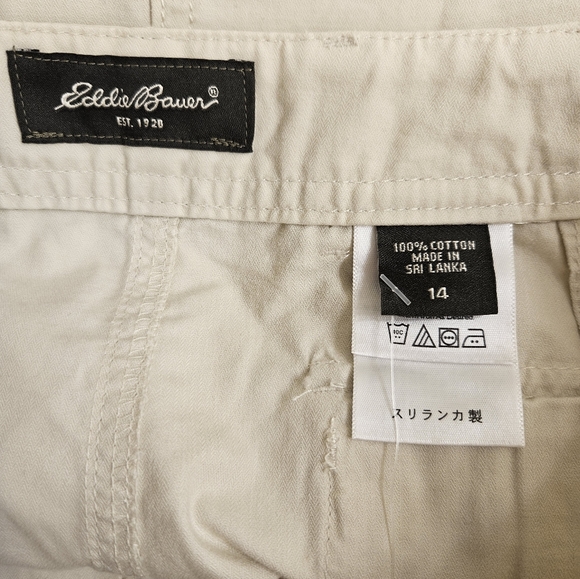 NWT - Eddie Bauer "Stone" Cotton Cargo Skirt - Size 14 - Picture 10 of 10